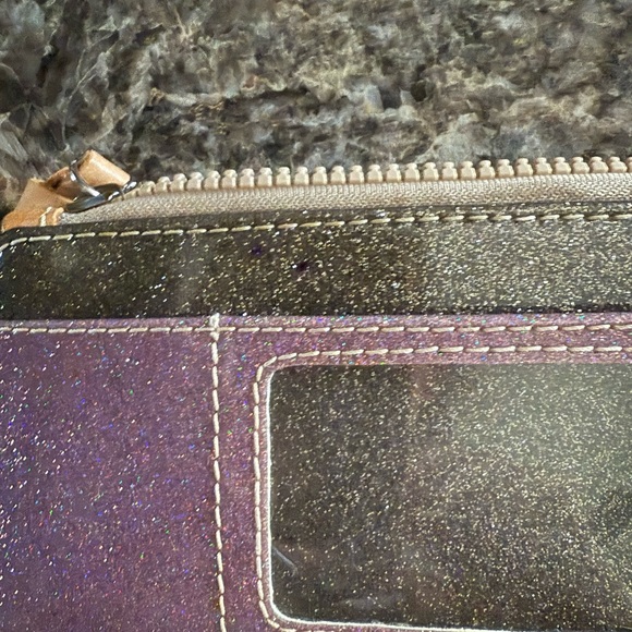 Consuela Glitter card organizer wallet and matching change pouch with - Picture 7 of 7